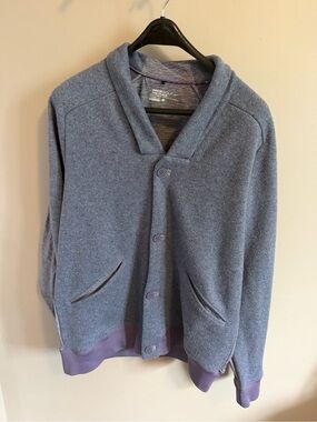 Nike Golf Tour Premium Therma-FIT Shawl Collar Cardigan Blue L